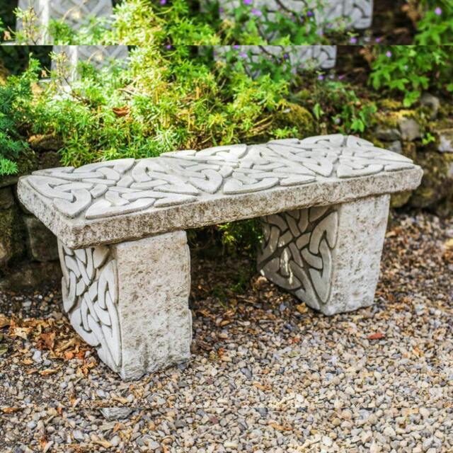 Rackhams Stone Garden Seat Bench Celtic Style - image 1