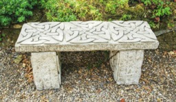 Rackhams Stone Garden Seat Bench Celtic Style - thumbnail 5