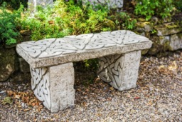 Rackhams Stone Garden Seat Bench Celtic Style - thumbnail 4