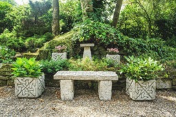 Rackhams Stone Garden Seat Bench Celtic Style - thumbnail 3