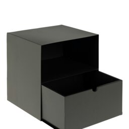 Rackhams Joliet 1 Drawer Wallmounted Bedside Table in Matt Black - Black - Manufactured wood - 1 - thumbnail 3