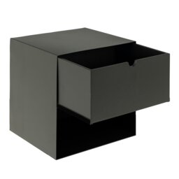 Rackhams Joliet 1 Drawer Wallmounted Bedside Table in Matt Black - Black - Manufactured wood - 1 - thumbnail 6