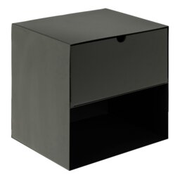 Rackhams Joliet 1 Drawer Wallmounted Bedside Table in Matt Black - Black - Manufactured wood - 1 - thumbnail 4