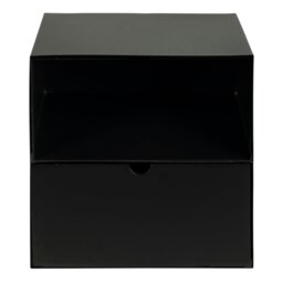 Rackhams Joliet 1 Drawer Wallmounted Bedside Table in Matt Black - Black - Manufactured wood - 1 - thumbnail 2