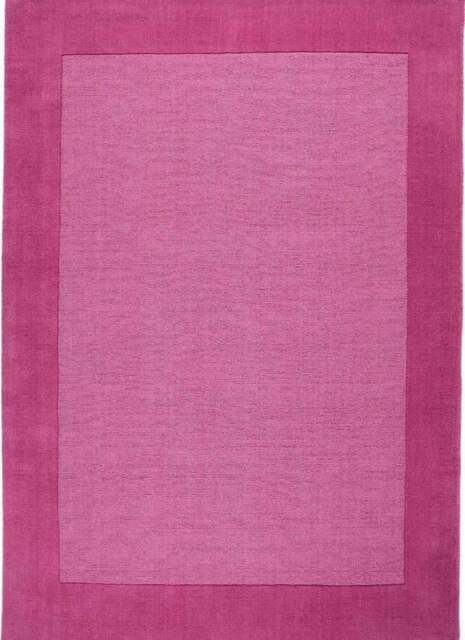 Rackhams Bordered Pink Rug – Handmade - 120X170 cm - image 1