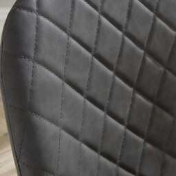 Rackhams Corona PU Leather Steel Legs Dining Chairs (Set of 4) - PU Leather Chairs - Grey - 0 - thumbnail 5