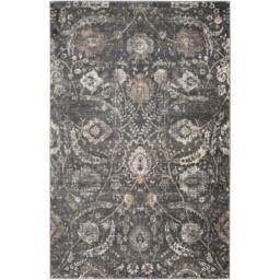 Rackhams Indigo-Vintage Black Grey Beige Traditional Floral Boho Rug - 130 x 170 cm - thumbnail 2