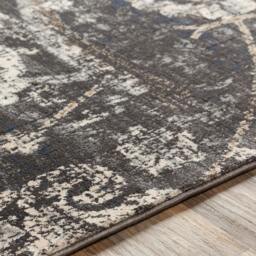 Rackhams Indigo-Vintage Black Grey Beige Traditional Floral Boho Rug - 130 x 170 cm - thumbnail 3