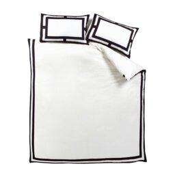 Rackhams So Soft Mono Panel Duvet Cover Set - Cream - Double - thumbnail 4