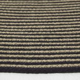 Rackhams Linen and Black Handmade Woven Spiral Braided Rug - 150 cm Round - thumbnail 4