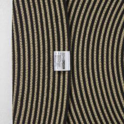 Rackhams Linen and Black Handmade Woven Spiral Braided Rug - 150 cm Round - thumbnail 5