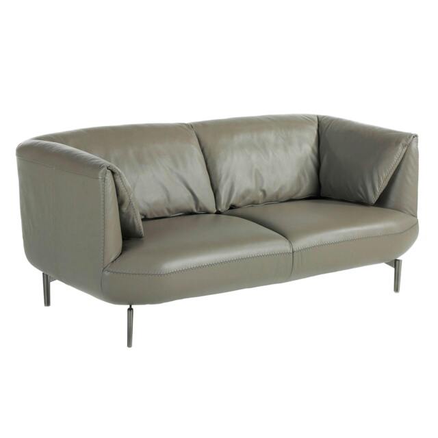 Rackhams Grey leather sofa 6036/6037 - 175 x 90 x 78 - 2 - image 1