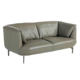 Rackhams Grey leather sofa 6036/6037 - 175 x 90 x 78 - 2 - thumbnail 1