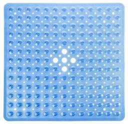 Rackhams Square Shower Mat Non Slip Anti Mould, 53 x 53cm Bath Mat for Inside-Shower - Blue - thumbnail 1