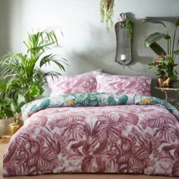 Rackhams Medinilla Duvet Cover Set - Mint/Lilac - Single - Mint/Lilac - 100% Mixed - thumbnail 3