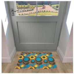 Rackhams Abstract Floral Coir Doormat Gainsborough 40x70 cm - thumbnail 2