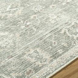 Rackhams Galey Alix Collins Avenue-Vintage Green Beige Grey Traditional Vintage Boho Fringe Rug - 157 x 213 cm - thumbnail 3