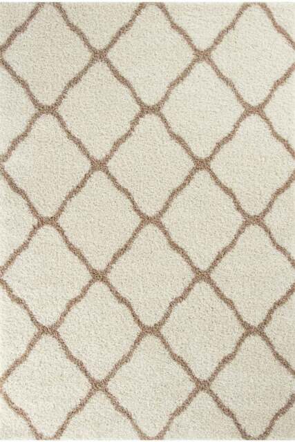 Rackhams Moroccan Ivory Shaggy Rug - 730 - 60X110 cm - image 1