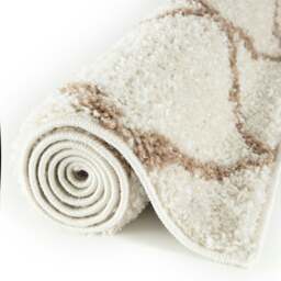 Rackhams Moroccan Ivory Shaggy Rug - 730 - 60X110 cm - thumbnail 4