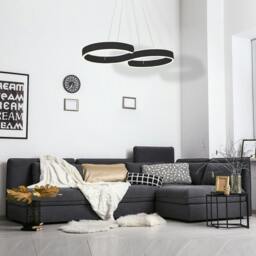 Rackhams Infinity Black LED Pendant Light Beautiful Infinity Shape - thumbnail 1