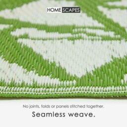 Rackhams Outdoor Rug Luxury Waterproof Reversible Recycled, For Garden, Zena Tropical - 180 x 270 cm - thumbnail 3