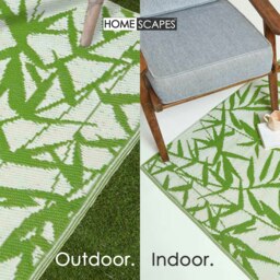 Rackhams Outdoor Rug Luxury Waterproof Reversible Recycled, For Garden, Zena Tropical - 180 x 270 cm - thumbnail 4