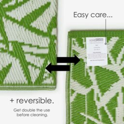 Rackhams Outdoor Rug Luxury Waterproof Reversible Recycled, For Garden, Zena Tropical - 180 x 270 cm - thumbnail 5