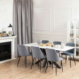 Rackhams Ines Dining Chair in Grey Set of 4 - 1 - thumbnail 4