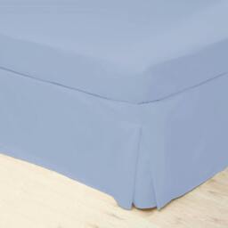 Rackhams Easycare Percale Platform Valance - Sky Blue - Single - Sky Blue - 50% Cotton/50% Polyester