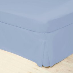 Rackhams Easycare Percale Platform Valance - Sky Blue - Single - Sky Blue - 50% Cotton/50% Polyester - thumbnail 2