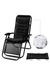 Rackhams 125*48cm Thick Soft Garden Seat Cushion - Black - thumbnail 5