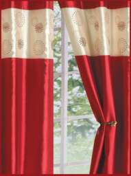Rackhams Rimini Floral Eyelet Door Panel - 117cm x 228cm - Latte - thumbnail 3