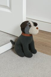 Rackhams Jack Russell Soft Fleece Door Stop Grey - thumbnail 3