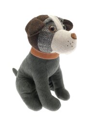 Rackhams Jack Russell Soft Fleece Door Stop Grey