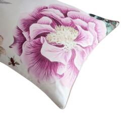 Rackhams Krista Housewife Pillowcase (Pack of 2) - White/Purple/Green - One Size - White/Purple/Green - 100% Cotton