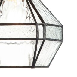 Rackhams Vintage Classic Bronze Pendant Shade with Moroccan and Water Glass - thumbnail 4