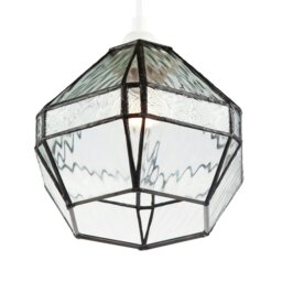 Rackhams Vintage Classic Bronze Pendant Shade with Moroccan and Water Glass - thumbnail 3