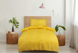 Rackhams Luxury Super Soft Lion Reversible Duvet Set & Pillowcases - Ochre - Single (135cm x 200cm) - thumbnail 2