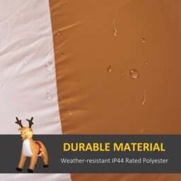 Rackhams 6ft Christmas Inflatable Reindeer Decoration Xmas Indoor Outdoor Lights - thumbnail 5
