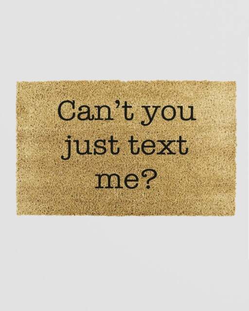 Rackhams Can'T You Just Text Me Doormat