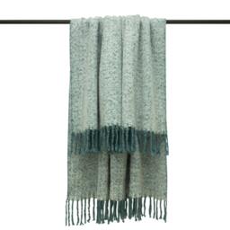 Rackhams Weaver Throw with Herringbone Design - Teal - One Size - Teal - 100% Acrylic - thumbnail 2