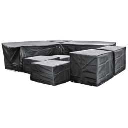 Rackhams Cozy Bay EZBreathe Malta 10 Seat Furniture Set Cover in Black - thumbnail 1