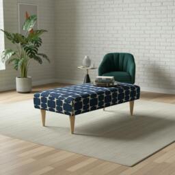 Rackhams Designer Stitched Lid Seating Stool for Entryways – Multi-Functional Ottoman Bench - 48 x 48 Inches (120 x 120cm) - thumbnail 3