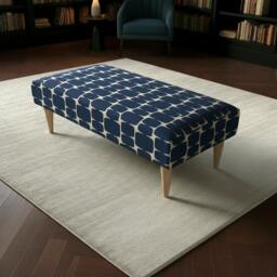Rackhams Designer Stitched Lid Seating Stool for Entryways – Multi-Functional Ottoman Bench - 48 x 48 Inches (120 x 120cm)