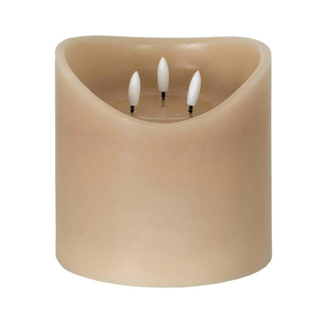 Rackhams Luxe Collection LED Candle (Batteries Included) - Taupe - Taupe - One Size - 100% Mixed