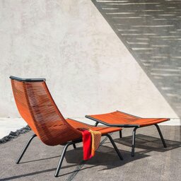 Rackhams Iqbal Outdoor Lounge Chair With Footstool - thumbnail 2