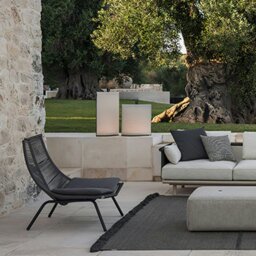 Rackhams Iqbal Outdoor Lounge Chair With Footstool - thumbnail 6