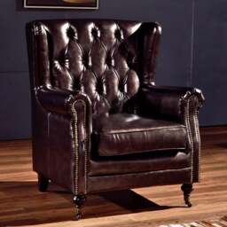 Rackhams Mid-Century L9 Armchair, Loft Style - Brown - thumbnail 4