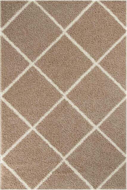 Rackhams Moroccan Beige Shaggy Rug - 520 - 60X110 cm - image 1