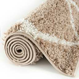 Rackhams Moroccan Beige Shaggy Rug - 520 - 60X110 cm - thumbnail 4